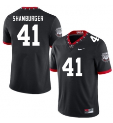 Men #41 Denton Shamburger Georgia Bulldogs College Football Jerseys Sale-100th Anniversary