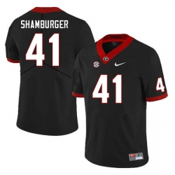 Men #41 Denton Shamburger Georgia Bulldogs College Football Jerseys Sale-Black