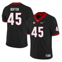 Men #45 Bill Norton Georgia Bulldogs College Football Jerseys Sale-Black