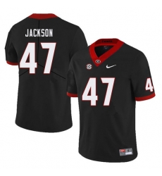 Men #47 Dan Jackson Georgia Bulldogs College Football Jerseys Sale-Black