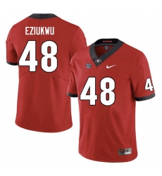 Men #48 Austine Eziukwu Georgia Bulldogs College Football Jerseys Sale-Red Anniversary