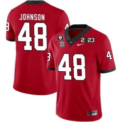 Men #48 Cooper Johnson Georgia Bulldogs 2022-23 CTP National Championship Football Jerseys