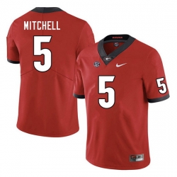 Men #5 Adonai Mitchell Georgia Bulldogs College Football Jerseys Sale-Red