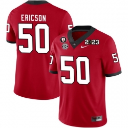 Men #50 Warren Ericson Georgia Bulldogs 2022-23 CTP National Championship Football Jerseys