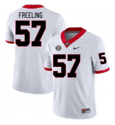 Men #57 Monroe Freeling Georgia Bulldogs College Football Jerseys Stitched-White