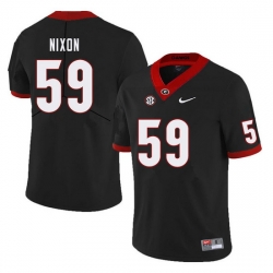 Men #59 Steven Nixon Georgia Bulldogs College Football Jerseys Sale-Black