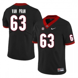 Men #63 Sedrick Van Pran Georgia Bulldogs College Football Jerseys Sale-Black