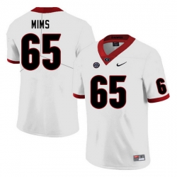 Men #65 Amarius Mims Georgia Bulldogs College Football Jerseys Sale-White