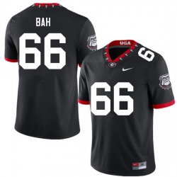 Men #66 Aliou Bah Georgia Bulldogs College Football Jerseys Sale-100th Anniversary