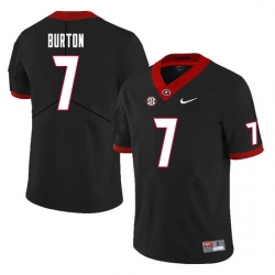 Men #7 Jermaine Burton Georgia Bulldogs College Football Jerseys Sale-Black