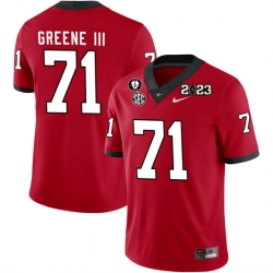 Men #71 Earnest Greene III Georgia Bulldogs 2022-23 CTP National Championship Football Jerseys