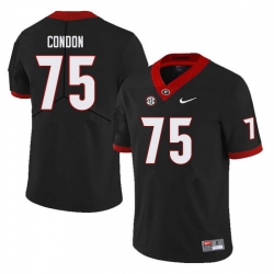 Men #75 Owen Condon Georgia Bulldogs College Football Jerseys Sale-Black