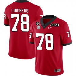 Men #78 Chad Lindberg Georgia Bulldogs 2022-23 CTP National Championship Football Jerseys