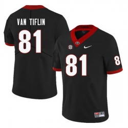 Men #81 Steven Van Tiflin Georgia Bulldogs College Football Jerseys-Black