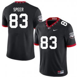 Men #83 Cole Speer Georgia Bulldogs College Football Jerseys Sale-100th Anniversary