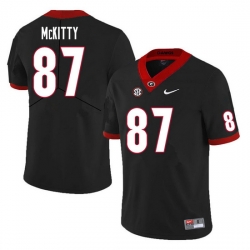 Men #87 Tre McKitty Georgia Bulldogs College Football Jerseys Sale-Black