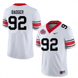 Men #92 Liam Badger Georgia Bulldogs College Football Jerseys Sale-40th Anniversary