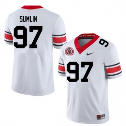 Men #97 Matthew Sumlin Georgia Bulldogs College Football Jerseys Sale-40th Anniversary