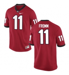 Men Georgia Bulldogs #11 Jake Fromm College Football Jerseys-Red