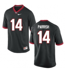 Men Georgia Bulldogs #14 Malkom Parrish College Football Jerseys-Black