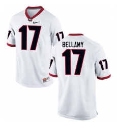 Men Georgia Bulldogs #17 Davin Bellamy College Football Jerseys-White