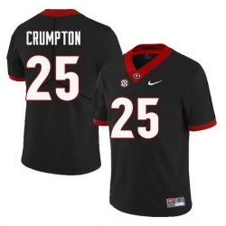 Men Georgia Bulldogs #25 Ahkil Crumpton College Football Jerseys Sale-Black