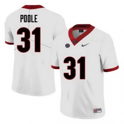 Men Georgia Bulldogs #31 William Poole College Football Jerseys Sale-White