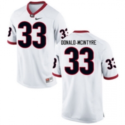 Men Georgia Bulldogs #33 Ian Donald-McIntyre College Football Jerseys-White