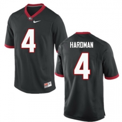 Men Georgia Bulldogs #4 Mecole Hardman College Football Jerseys-Black