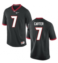 Men Georgia Bulldogs #7 Lorenzo Carter College Football Jerseys-Black