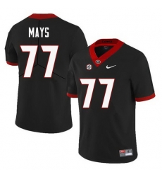 Men Georgia Bulldogs #77 Cade Mays College Football Jerseys Sale-Black