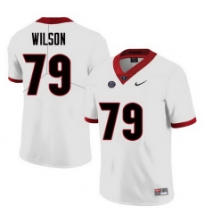 Men Georgia Bulldogs #79 Isaiah Wilson College Football Jerseys Sale-White