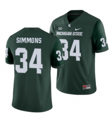 Michigan State Spartans Antjuan Simmons Green College Football Michigan State Spartans Jersey