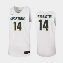 Michigan State Spartans Brock Washington White Replica Men'S Jersey