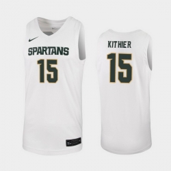 Michigan State Spartans Thomas Kithier White Replica Men'S Jersey