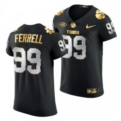 Clemson Tigers Clelin Ferrell Black Golden Edition Jersey