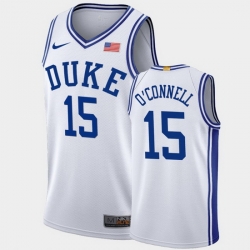 Duke Blue Devils Alex O'Connell White Authentic Men'S Jersey