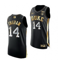 Duke Blue Devils Brandon Ingram Black Golden Edition Nba Alumni Jersey