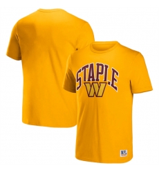 Men Washington Commanders X Staple Yellow Logo Lockup T Shirt