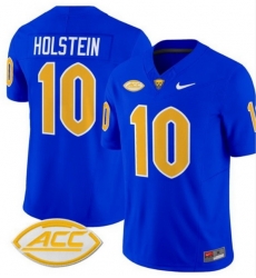 Men NCAA Holstein Blue Football Stitched Jersey.