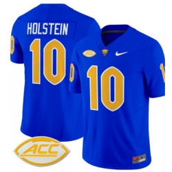 Men NCAA Holstein Blue Football Stitched Jersey.