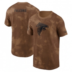 Men Atlanta Falcons 2023 Brown Salute To Service Sideline T Shirt