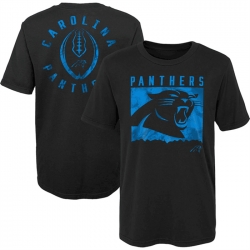 Men Carolina Panthers Black Preschool Liquid Camo Logo T Shirt