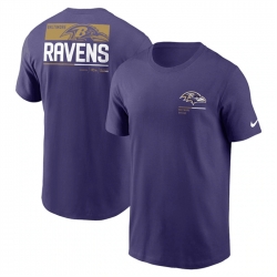 Men Baltimore Ravens Purple Team Incline T Shirt