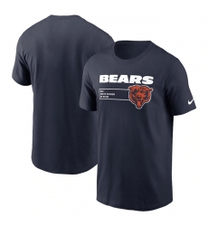 Men Chicago Bears Navy Division Essential T Shirt