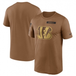 Men Cincinnati Bengals 2023 Brown Salute To Service Legend Performance T Shirt