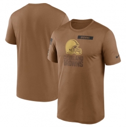 Men Cleveland Browns 2023 Brown Salute To Service Legend Performance T Shirt