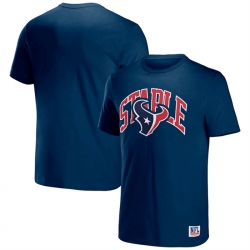 Men Houston Texans X Staple Navy Logo Lockup T Shirt