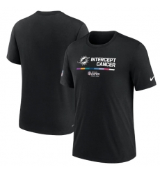 Men Miami Dolphins 2022 Black Crucial Catch Performance T Shirt