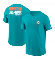 Men Miami Dolphins Aqua Team Incline T Shirt